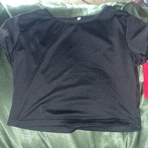 Small black cropped top